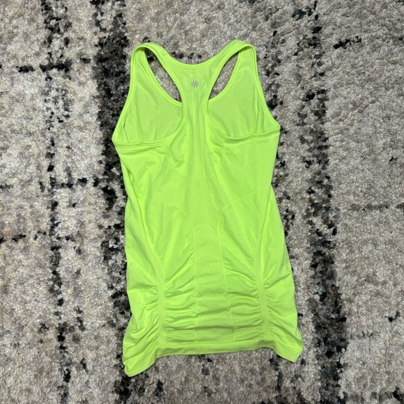 Athleta Green Ruched Fitted Sleeveless Tank Top - Picture 4 of 6